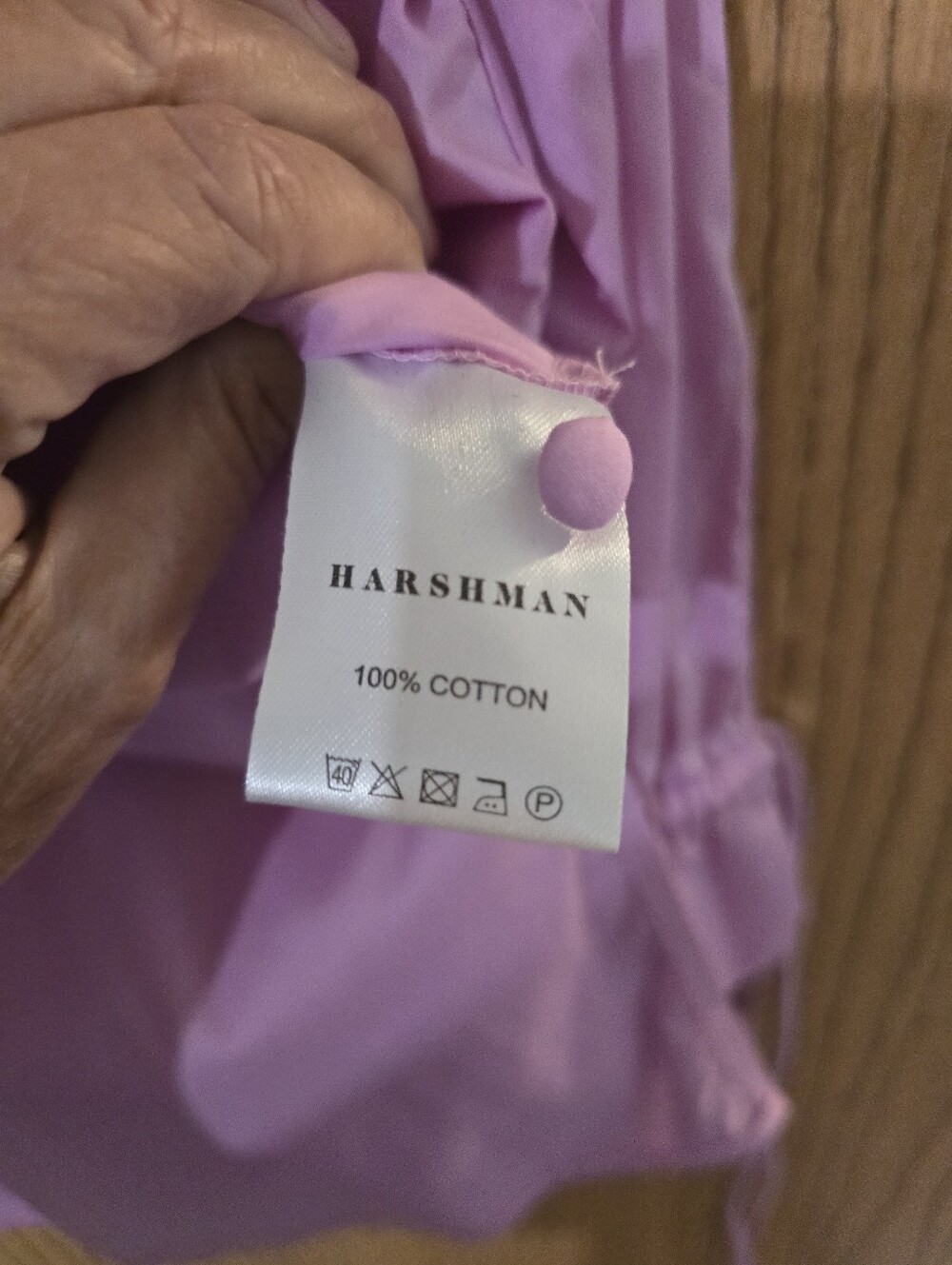 Nwt. Harshman 100% Cotton Pink Blouse Sz Sm. - Picture 6 of 7